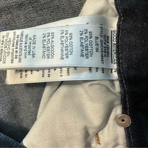 Good American women's size 16 Good Waist blue jeans with embellishments - Picture 5 of 6
